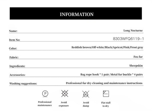 "Long Nocturne" imported fox fur retro short coat for women